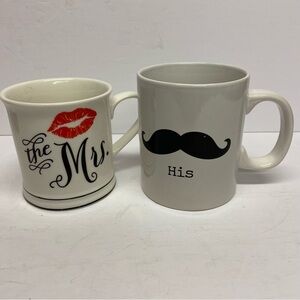 His And Mrs Ceramic Coffee Mugs set Of Two